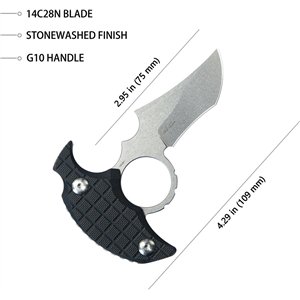 Stheno Push Dagger Blk G10