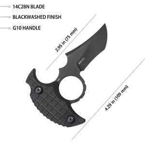 Stheno Push Dagger Blk G10