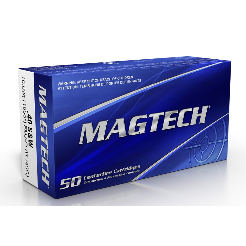 Magtech 40G RangeTraining  40 SW 165 gr Full Metal Jacket Flat Nose 50 Per Box 20 Case