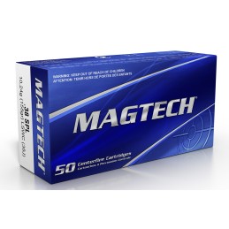 Magtech 38J RangeTraining  38 Special 158 gr Lead Semi Wadcutter 50 Per Box 20 Case