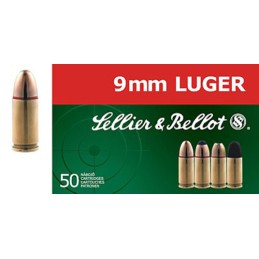 Sellier  Bellot SB9C Handgun  9mm Luger 115 gr Jacket Hollow Point 50 Per Box 20 Case