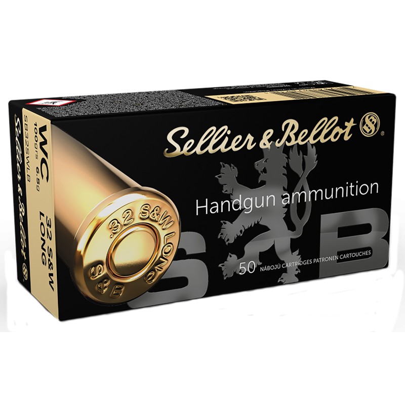 Sellier  Bellot SB32SWLB Handgun  32 SW Long 100 gr Wadcutter 50 Per Box 20 Case