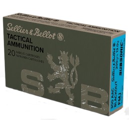 Sellier  Bellot SB300BLKSUBA Rifle  300 Blackout 200 gr Full Metal Jacket Subsonic 20 Per Box 50 Case