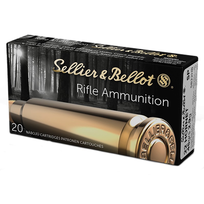 Sellier  Bellot SB22HB Rifle  22 Hornet 45 gr Soft Point 20 Per Box 90 Case