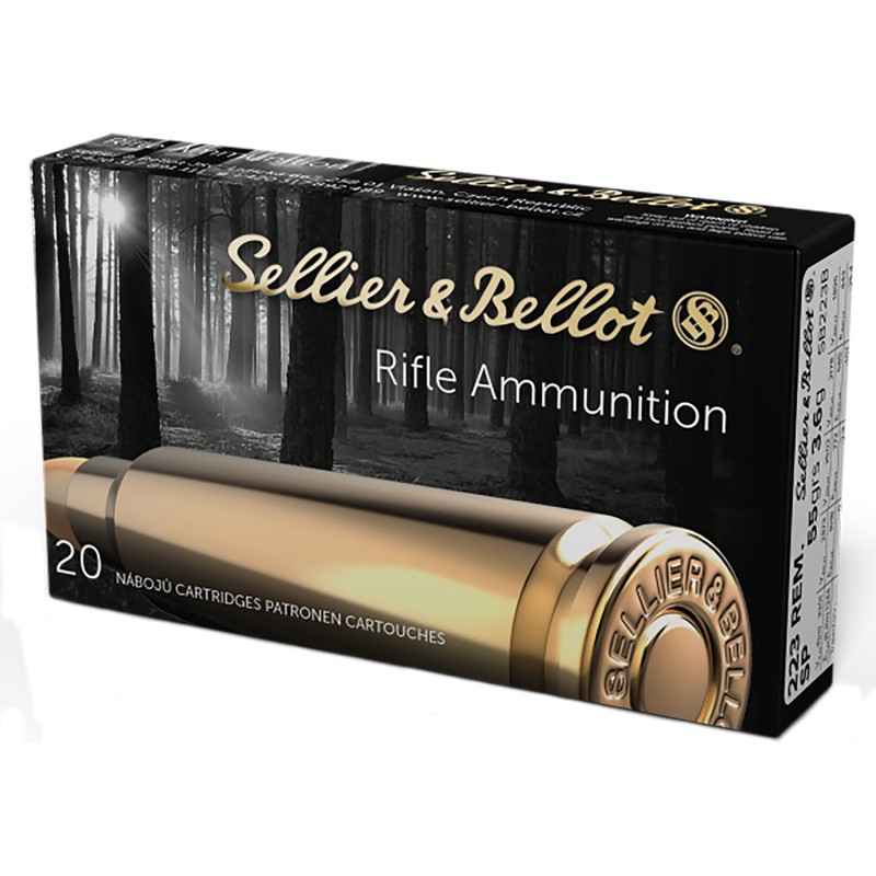 Sellier  Bellot SB223B Rifle  223 Rem 55 gr Soft Point 20 Per Box 50 Case