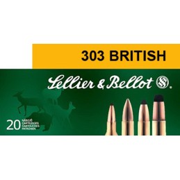 Sellier  Bellot SB303A Rifle  303 British 180 gr Full Metal Jacket 20 Per Box 20 Case