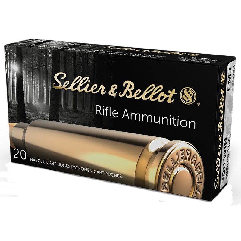 Sellier  Bellot SB308B Rifle  308 Win 180 gr Full Metal Jacket 20 Per Box 25 Case