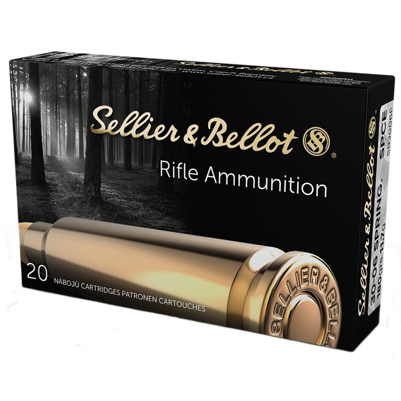 Sellier  Bellot SB3006E Rifle  3006 Springfield 180 gr Soft Point Cut Through Edge 20 Per Box 20 Case