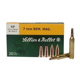 Sellier  Bellot SB7B Rifle  7mm Rem Mag 140 gr Soft Point 20 Per Box 20 Case