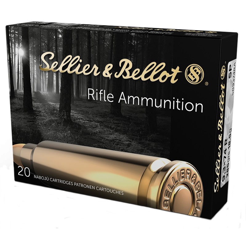 Sellier  Bellot SB9374RA Rifle  9.3mmx74R 286 gr Soft Point 20 Per Box 18 Case