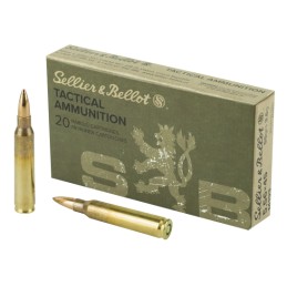 Sellier  Bellot SB556A Rifle  5.56x45mm NATO 55 gr Full Metal Jacket 20 Per Box 50 Case