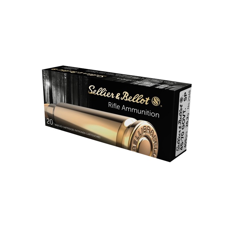 Sellier  Bellot SB4570A Rifle  4570 Gov 405 gr Soft Point 20 Per Box 12 Case