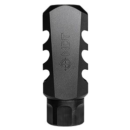 Mdt Sporting Goods Inc 103516BLK Elite Muzzle Brake  30 Cal 7.62mm Black Steel 3 Port 5824 tpi