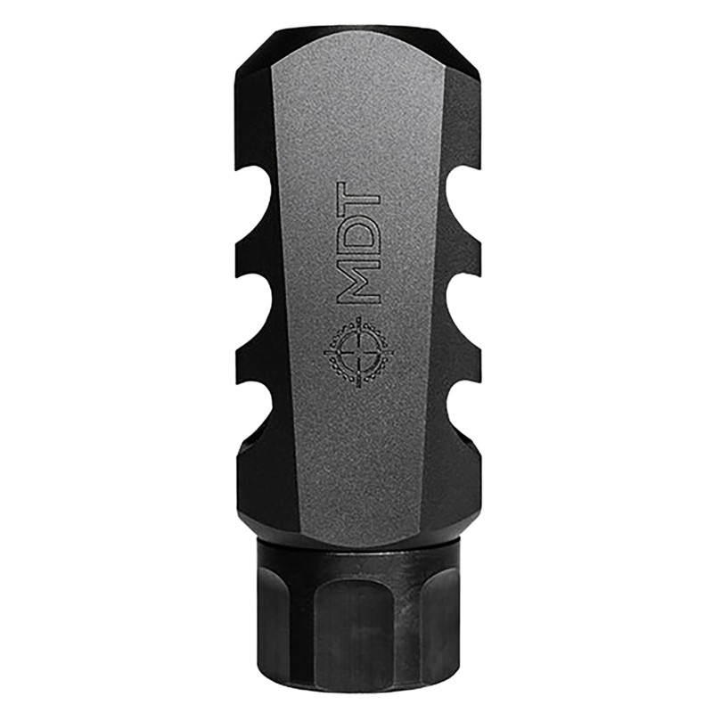 Mdt Sporting Goods Inc 103516BLK Elite Muzzle Brake  30 Cal 7.62mm Black Steel 3 Port 5824 tpi