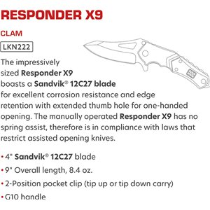 LKN222 Responder X9 Linerlock