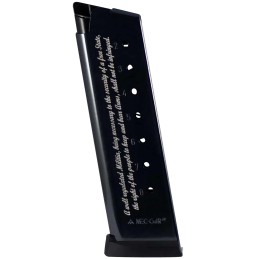 MecGar MGCG45082A Standard  8rd 45 ACP Fits 1911 Government Blued w.2nd Amendment Engraving Carbon Steel