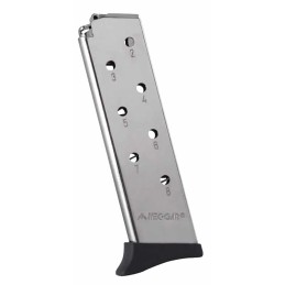 MecGar MGBT3808N Standard  8rd Detachable wFinger Rest 380 ACP Fits Bersa Thunder Nickel Carbon Steel