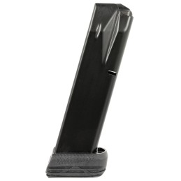 MecGar MGPB9220DPS Standard  20rd Extended 9mm Fits Beretta 92FSM992G92X Black w AntiFriction Coating Carbon Steel