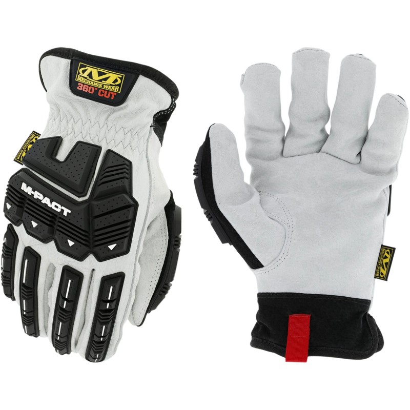 Mechanix Wear LDMPHDX000 MPact HD Driver F8360 White DuraHide Leather Small Elastic