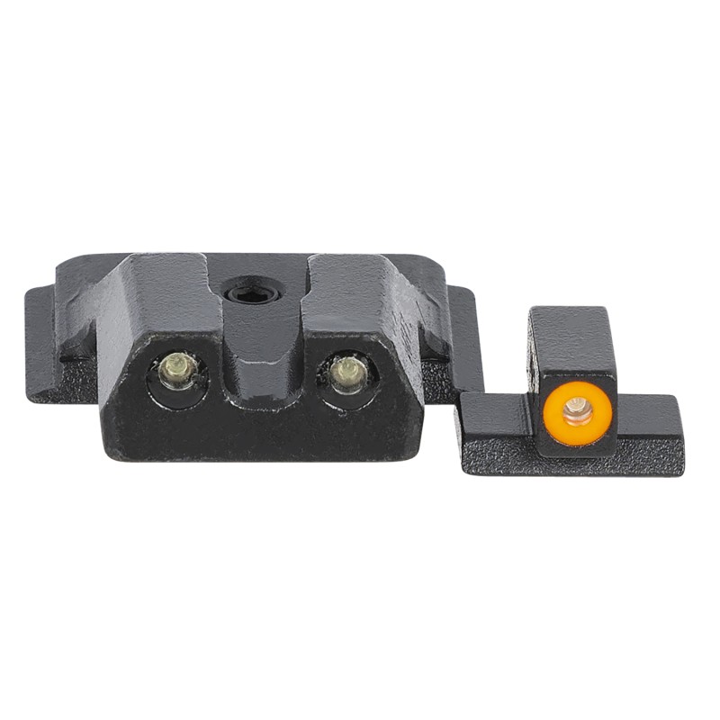 Meprolight USA 417703131 HyperBright  Black  Green Tritium with Orange Outline Front Sight Green Tritium with Black Outline Rear