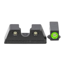 Meprolight USA 402203111 HyperBright  Black  Green Tritium with Green Outline Front Sight Green Tritium with Black Outline Rear 