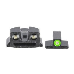 Meprolight USA 412293111 HyperBright  Black  Green Tritium with Green  Outline Front Sight Green Tritium with Black Outline Rear