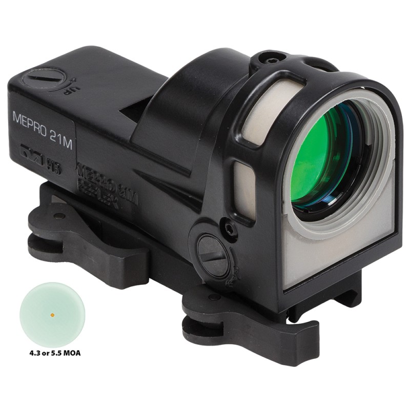 Meprolight USA 626210 Mepro M21  Black 1x 30mm 4.3 MOA Dot Illuminated Reticle