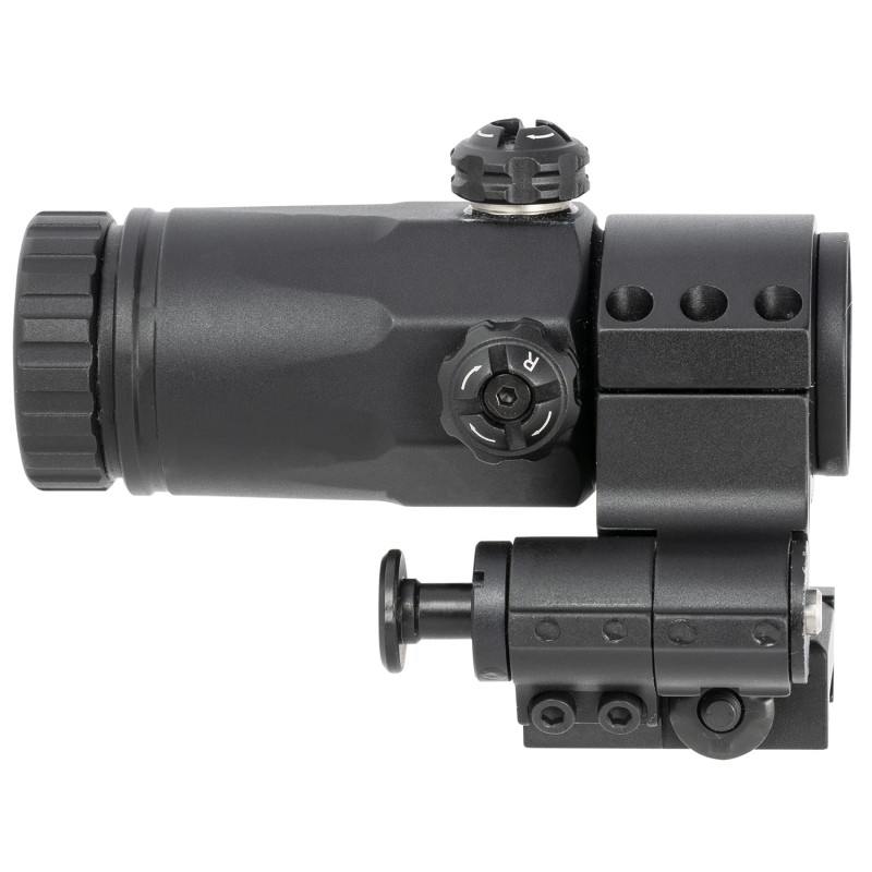 Meprolight USA 8014000400 MX3F Magnifier Black 3x 27mm Rifle Features Push Button Side Flip Adapter