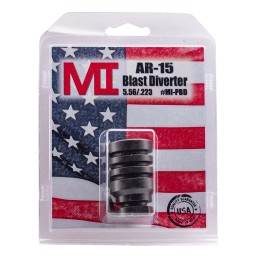 Midwest Industries MIPBD Blast Diverter  Black Phosphate Steel with 1228 tpi Threads 1.75 OAL  1.09 Diameter for 223 Rem 5.56x45