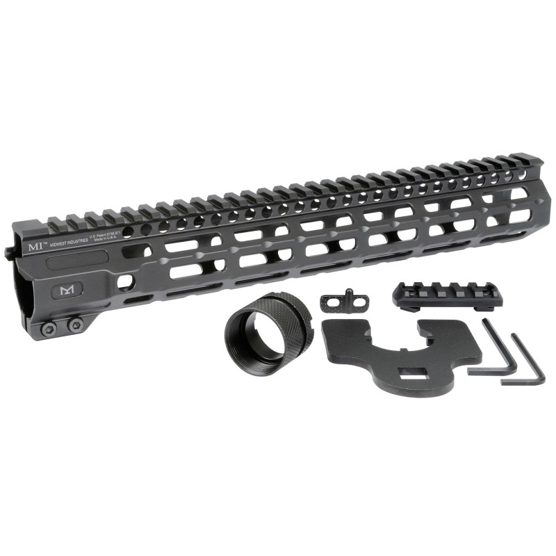 Midwest Industries MICRM12625 MSeries  Aluminum Black Hardcoat Anodized AR Platform 12.62