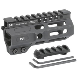 Midwest Industries MICRM45 Combat  Black Hardcoat Anodized 6061T6 Aluminum 4.50 PicatinnyMLOK