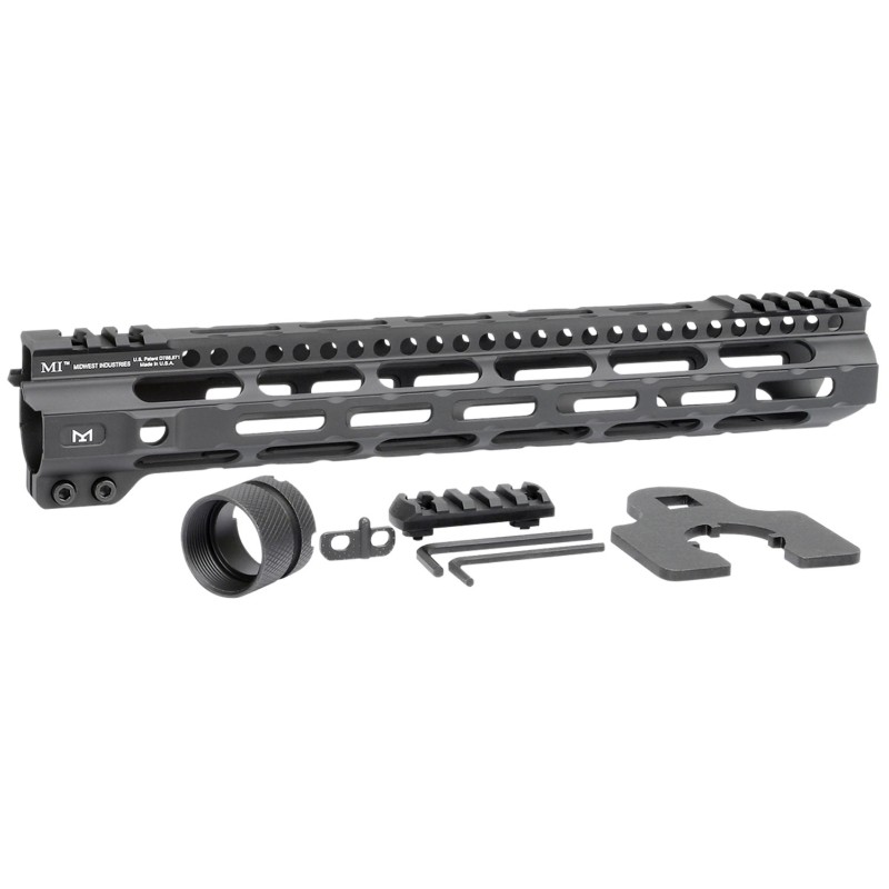 Midwest Industries MICRLW12625 Combat Lightweight AR15 Black Hardcoat Anodized AluminumPolymer 12.625 PicatinnyMLOK