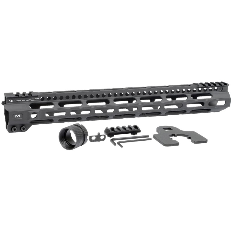 Midwest Industries MICRLW15 Combat Lightweight AR15 Black Hardcoat Anodized AluminumPolymer 15 PicatinnyMLOK