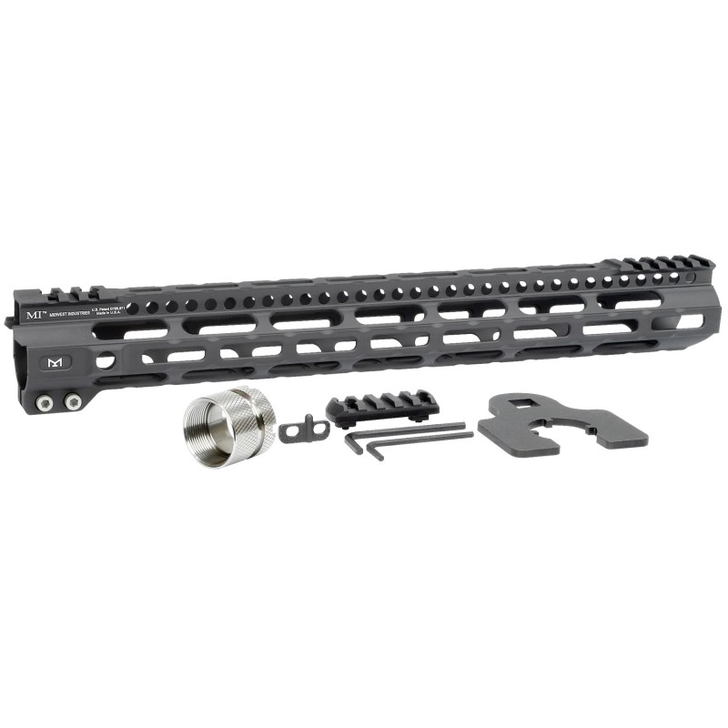 Midwest Industries MIULW15 Ultralight  AR15 Black Hardcoat Anodized AluminumPolymer 15 PicatinnyMLOK