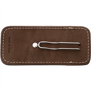 Vertical Leather Sheath Brn