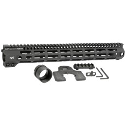 Midwest Industries MIG4M15 Tactical G4M Handguard AR15 Black Hardcoat Anodized Black 15 6061T6 Aluminum MLOK