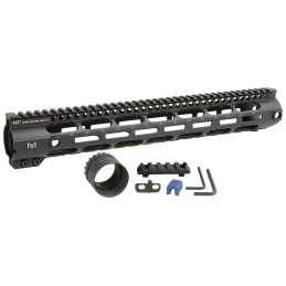 Midwest Industries MICRL30815  Combat Handguard AR308LR308 Black Hardcoat Anodized 15 6061T6 Aluminum