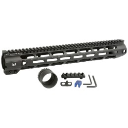 Midwest Industries MICR30815  Combat Handguard AR308LR308 Black Hardcoat Anodized 15 6061T6 Aluminum