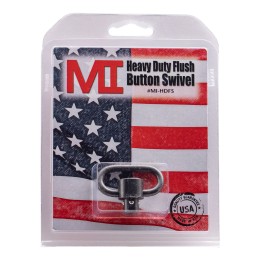 Midwest Industries MIHDFS HeavyDuty Swivel 1.25 Quick DetachPush Button Black Manganese Phosphate Steel