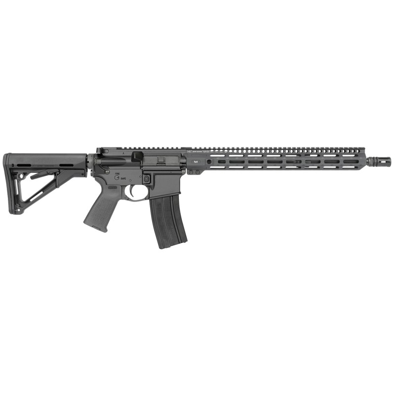 Midwest Industries MIFN16CRM15 Lightweight  223 Wylde 16 301 Black Hard Coat Anodized Rec with 16 MLok Black 6 Position Magpul C