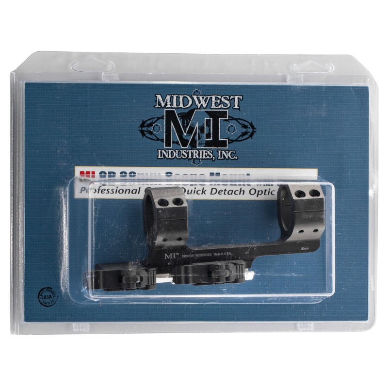 Midwest Industries MIQD30SM 30mm QD Scope MountRing Combo Black Hardcoat Anodized