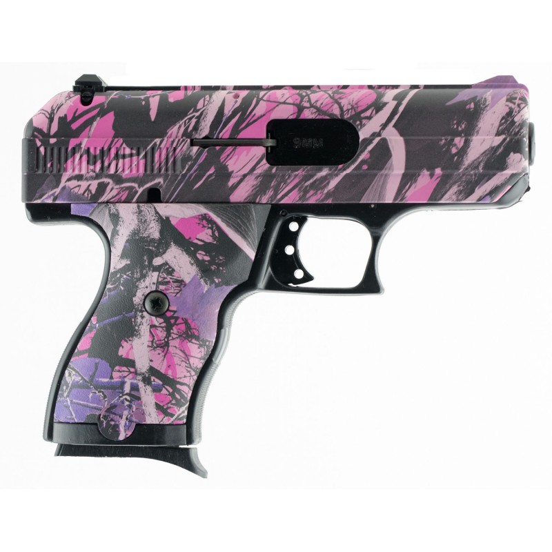 HiPoint 916PI C9  9mm Luger 81 3.50 Black Steel Barrel HydroDipped Pink Camo Serrated Steel Slide HydroDipped Pink Camo Polymer 