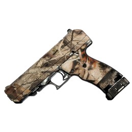 HiPoint 34510WC JHP  45 ACP 91 4.50 Black Steel Barrel HydroDipped Woodland Camo Serrated Steel Slide Polymer Frame  Grip