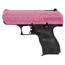 HiPoint 916PISP C9  9mm Luger 81 3.50 Black Steel Barrel HydroDipped Pink Sparkle Serrated Slide Black Polymer Frame Black Polym