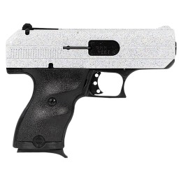 HiPoint 916WHSP C9  9mm Luger 81 3.50 Black Steel Barrel HydroDipped White Sparkle Serrated Slide Black Polymer Frame Black Poly