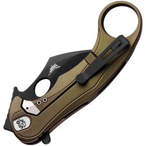 LEone Mid Framelock Grn PVD