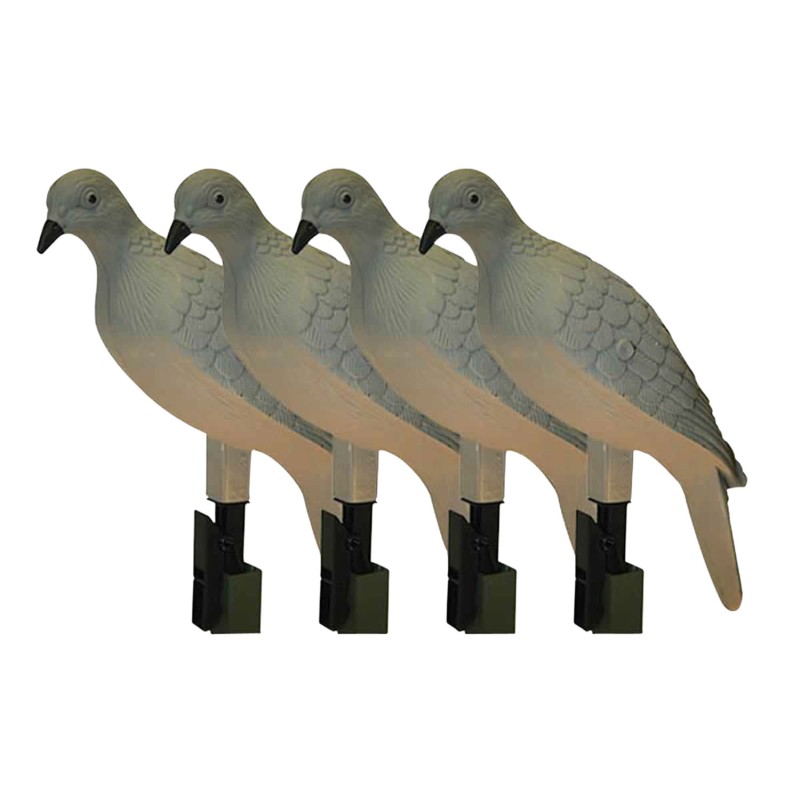 Mojo Outdoors HW9004 Clip On  Dove Species Natural Plastic 4 Per Pack