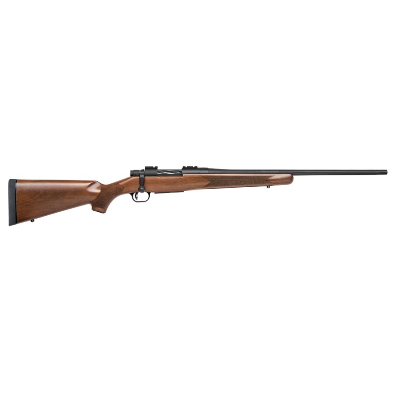 Mossberg 27849 Patriot  7mm08 Rem 51 22 Fluted Barrel wRecessed Match Crown Matte Blued Metal Finish SpiralFluted Bolt Walnut St