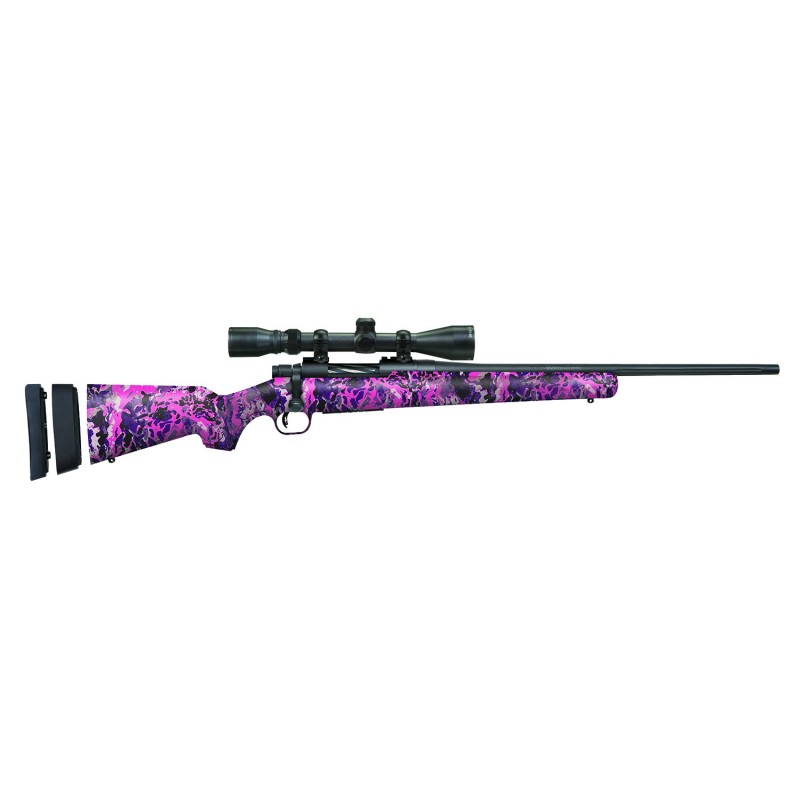 Mossberg 28142 Patriot Super Bantam 243 Win Caliber with 51 Capacity 20 Fluted Barrel Matte Blued Metal Finish  Muddy Girl Wild 