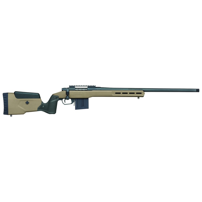 Mossberg 28148 Patriot LR 6.5 PRC 101 22 Matte Blued Medium Bull BarrelRec Flat Dark Earth MDT Oryx Tactical Stock